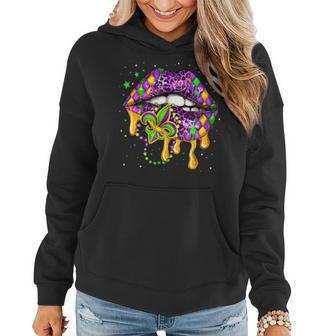 Mardi Gras For Women Lips Queen Carnival Costume Gift Women Hoodie - Thegiftio UK