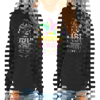 Mardi Gras Mask Beads Funny Party Unique New Orleans Parade V2 Women Hoodie - Seseable