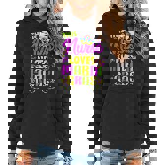 Mardi Gras Nurse This Nurse Loves Mardi Gras Women Hoodie - Seseable