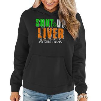Mardi Gras Shut Up Liver Youre Fine Funny Beer Drinking Women Hoodie - Seseable