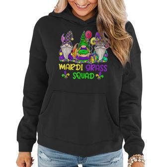 Mardi Gras Squad Gnomes Funny Festival Party Costume Outfits Women Hoodie - Seseable