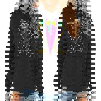 Mardi Gras Tuxedo Costume Funny Carnival Parade Design V2 Women Hoodie - Seseable