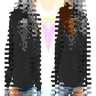 Mardi Gras Tuxedo Vest Costume Funny Carnival Parade Women Hoodie - Seseable