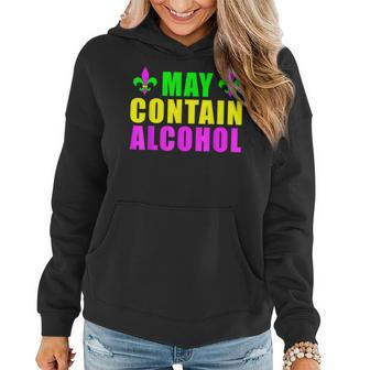 May Contain Alcohol Mardi Gras Party 2023 Women Hoodie - Seseable