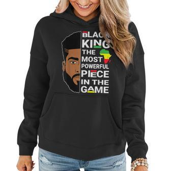 Mens African Afro Black King The Most Powerful Piece In The Game Women Hoodie Graphic Print Hooded Sweatshirt - Thegiftio UK