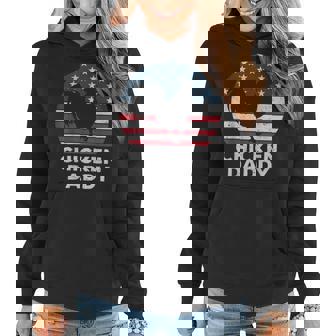 Mens Chicken Daddy Chicken Dad Farmer 4Th Of July Fathers Day Women Hoodie - Thegiftio