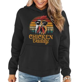 Mens Chicken Daddy Vintage Poultry Farmer Funny Fathers Day Mens Women Hoodie - Seseable