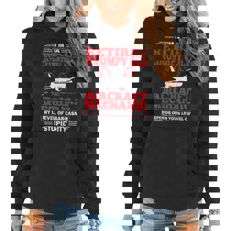 Mens Retired Aircraft Mechanic Airplane Maintenance Technician Women Hoodie - Thegiftio