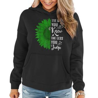 Mental Health Matters We Wear Green Mental Health Sunflower Women Hoodie | Mazezy