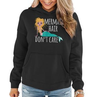 Mermaid Hair Dont Care Sea Sister Adult Shell Funny Ocean Women Hoodie | Mazezy