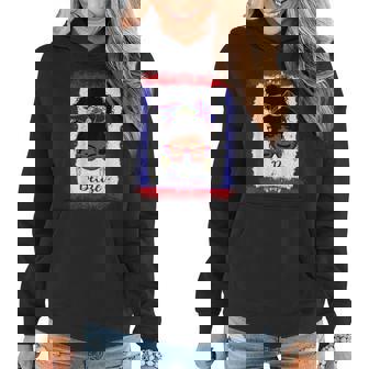 Messy Bun Belizean Belize Flag Womens Woman Girl Women Hoodie | Mazezy