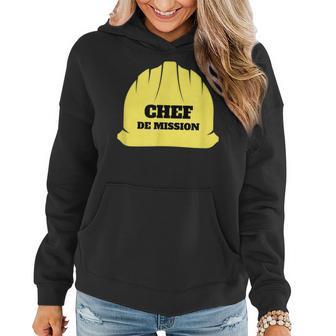 Missionschef Baustelle Humor Geburtstag Papa Geschenk Frauen Hoodie - Seseable