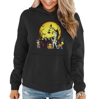 Mng-Simpson Halloween Women Hoodie Graphic Print Hooded Sweatshirt - Thegiftio UK