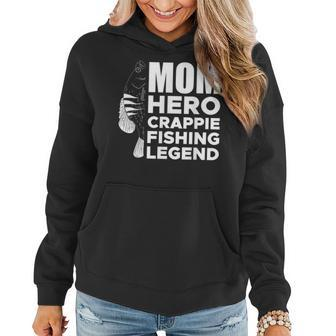 Mom Hero Crappie Fishing Legend Muttertag V2 Frauen Hoodie - Seseable