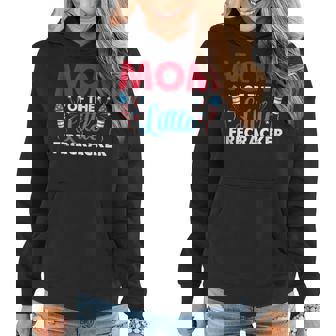 Mom Of The Little Firecracker 4Th Of July Birthday Party Women Hoodie Graphic Print Hooded Sweatshirt - Thegiftio UK