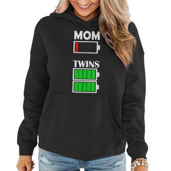 Mom Twins Low Battery Tired Mom Shirt Mothers Day Women Hoodie | Mazezy