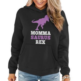 Momma-Saurus Rex Funny Dinosaur Gift Mommasaurus Mothers Day Women Hoodie - Thegiftio UK