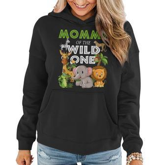 Mommy Of The Wild One Zoo Birthday Safari Jungle Animal Women Hoodie - Thegiftio UK