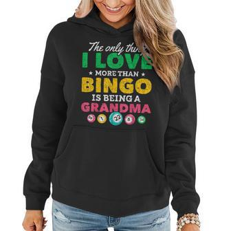 Mothers Day Bingo Lover Grandma Gambling Lottery Hobby Bingo Women Hoodie - Seseable