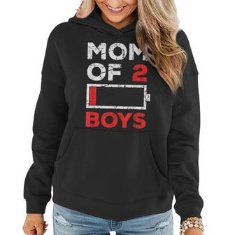 Mothers Day Funny Mom Of 2 Boys Gifts- Mom Of 2 Boys Women Hoodie - Thegiftio UK