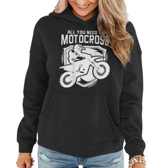 Motocross Für Biker I Dirt Bike I Cross Enduro Frauen Hoodie - Seseable