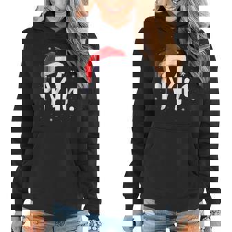 Mr Claus & Mrs Claus Funny Christmas Matching Couple Xmas Women Hoodie Graphic Print Hooded Sweatshirt - Thegiftio UK