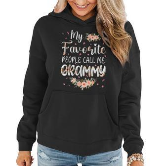 My Favorite People Call Me Grammy Cute Floral Mothers Day Women Hoodie | Mazezy