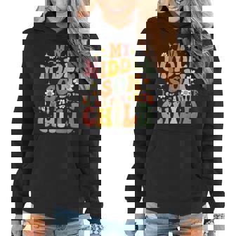 My Middle Son Is My Favorite Funny Parent Daisy Women Hoodie - Thegiftio