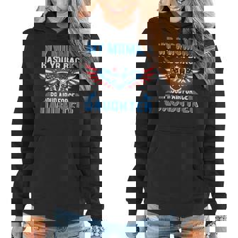 My Mommy Has Your Back Proud Air Force Daughter Military Women Hoodie - Seseable