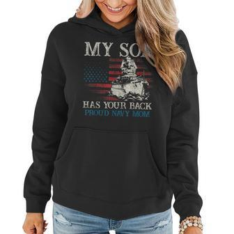 My Son Has Your Back Proud Navy Mothers Day Gift For Mom Women Hoodie | Mazezy
