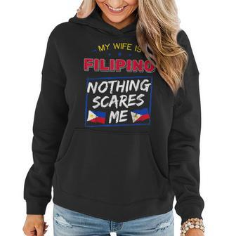My Wife Is Filipino Republic Of The Philippines Roots Flag Women Hoodie - Seseable