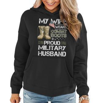 My Wife Wears Combat Boots Proud Military Husband Women Hoodie - Seseable