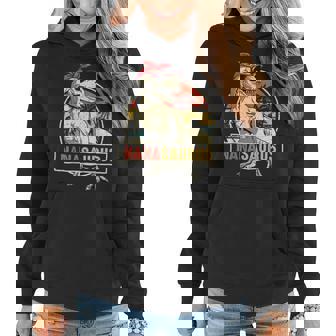 Nanasaurus T Rex Dinosaur Nana Saurus Family Matching Women Hoodie | Seseable UK