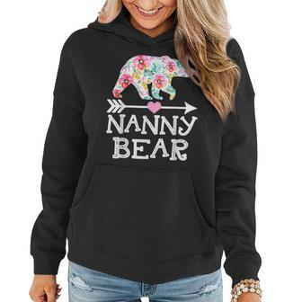 Nanny Bear Mom Grandma Floral Happy Mothers Day Christmas Women Hoodie | Mazezy