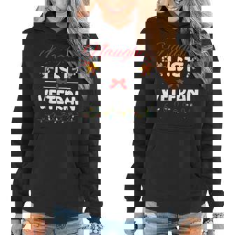 Naughty List Veteran Funny Christmas Xmas Holiday Women Hoodie - Seseable