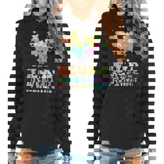 Neurodiversity Is Beautiful Puzzle Pieces Rainbow Autism Women Hoodie | Mazezy