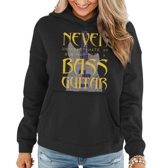 Never Underestimate Old Man With A Bass Guitar V2 Women Hoodie - Monsterry AU