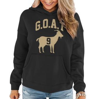 New Orleans Football No 9 Goat Women Hoodie Graphic Print Hooded Sweatshirt - Thegiftio UK