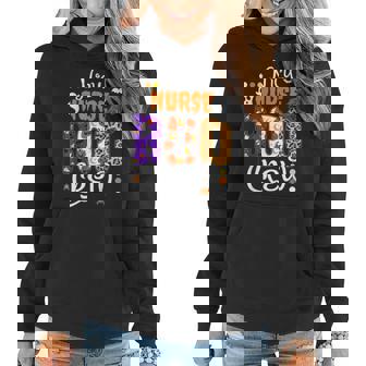 Nicu Nurse Boo Crew Funny Halloween Nicu Nurse Party Costume Women Hoodie Graphic Print Hooded Sweatshirt - Thegiftio