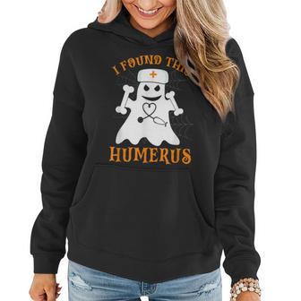 Nurses I Found This Humerus Funny Ghost Nurse Halloween 2022 V2 Women Hoodie Graphic Print Hooded Sweatshirt - Thegiftio UK