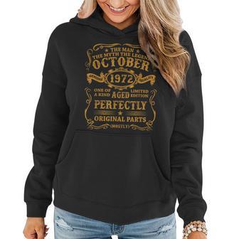 Oktober 1972 Geschenk 50 Geburtstag Mann Mythos Legende Frauen Hoodie - Seseable