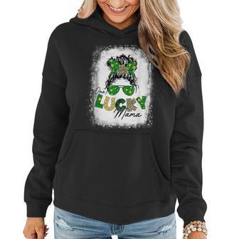 One Lucky Mama Funny Father Irish Clovers St Patricks Day Women Hoodie - Seseable