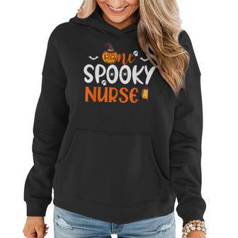 One Spooky Nurse Funny Halloween Costume Gift Ideas V2 Women Hoodie Graphic Print Hooded Sweatshirt - Thegiftio UK