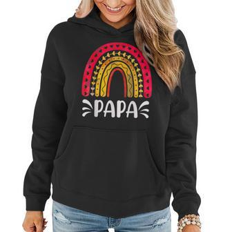 Papa For Dad Family Rainbow Graphic  Gift For Mens Women Hoodie