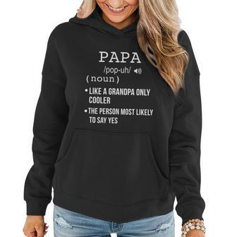 Papa Gift From Grandkids Fathers Day Shirt Papa Definition Women Hoodie - Monsterry AU