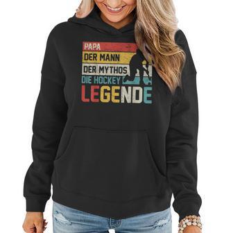 Papa Hockey Legende Hoodie, Retro Hockeyspieler Design - Seseable