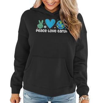 Peace Love Earth Day 2023 Funny Men Women Kids Girls Love Women Hoodie | Mazezy