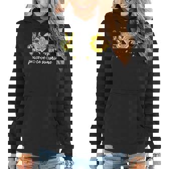 Peace Love Sunshine Sunflower Hippie Sunflower Lover Gifts Women Hoodie | Mazezy
