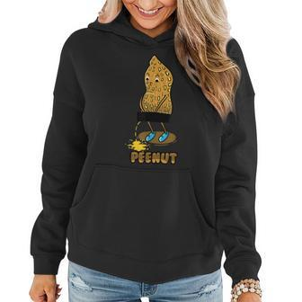 Peenut Funny Nut Peanut Butter Jokes Puns Peanut Lovers Gift Women Hoodie Graphic Print Hooded Sweatshirt - Thegiftio UK