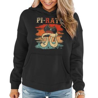 Pi-Rate Pi Day Mathematician Math Geek Pirate Lover Women Hoodie - Seseable